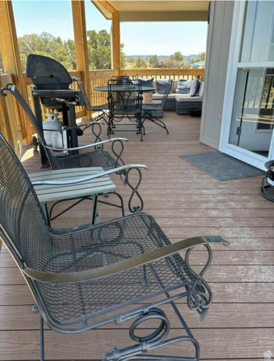 Deck with area for grilling