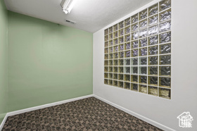 Unfurnished room featuring carpet flooring