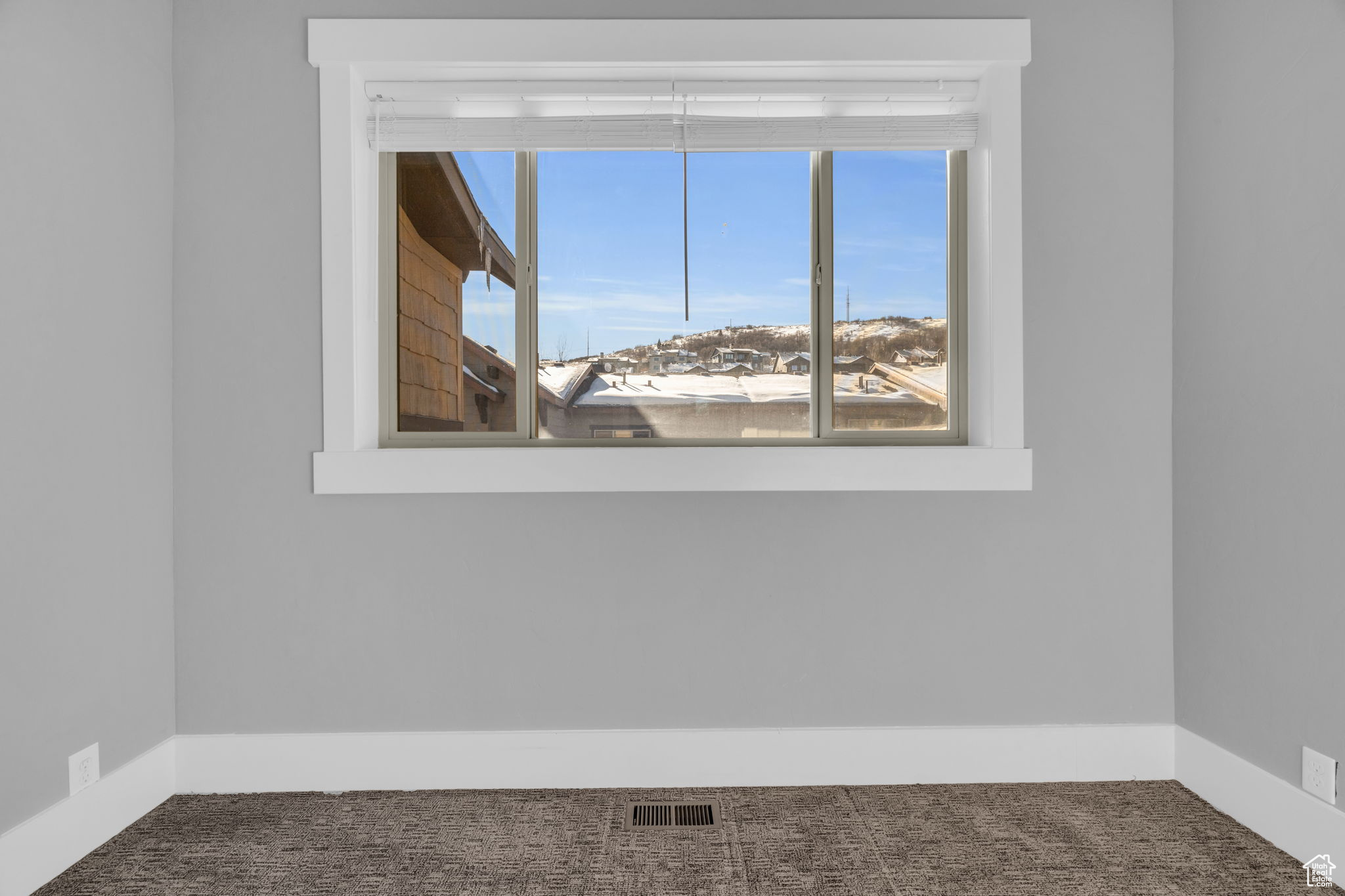 Unfurnished room featuring carpet