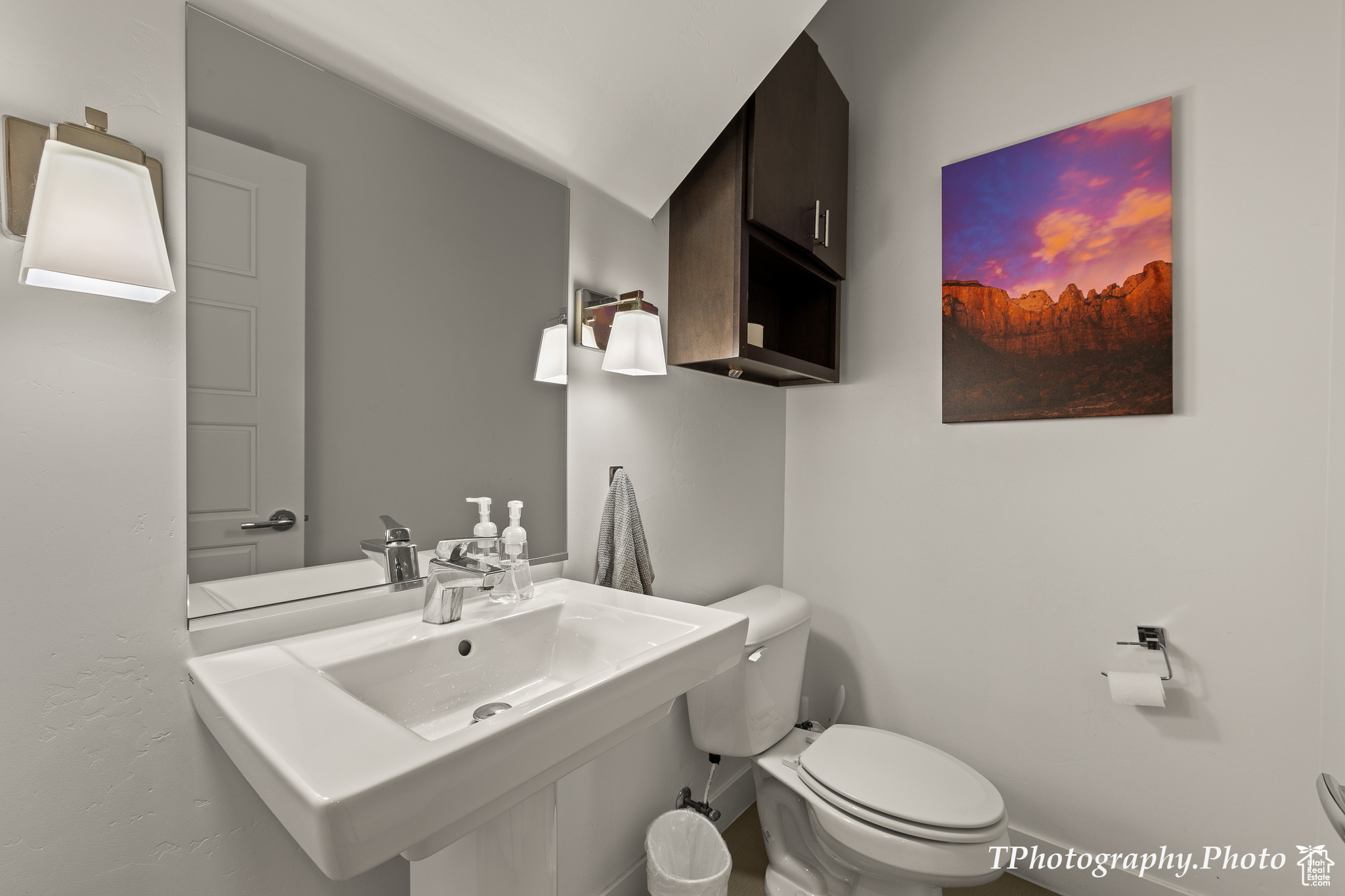 Bathroom with toilet and sink