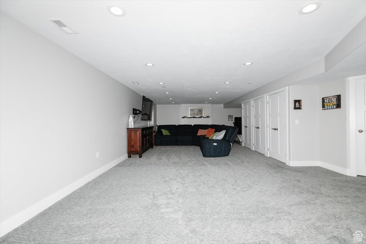 Living room with carpet