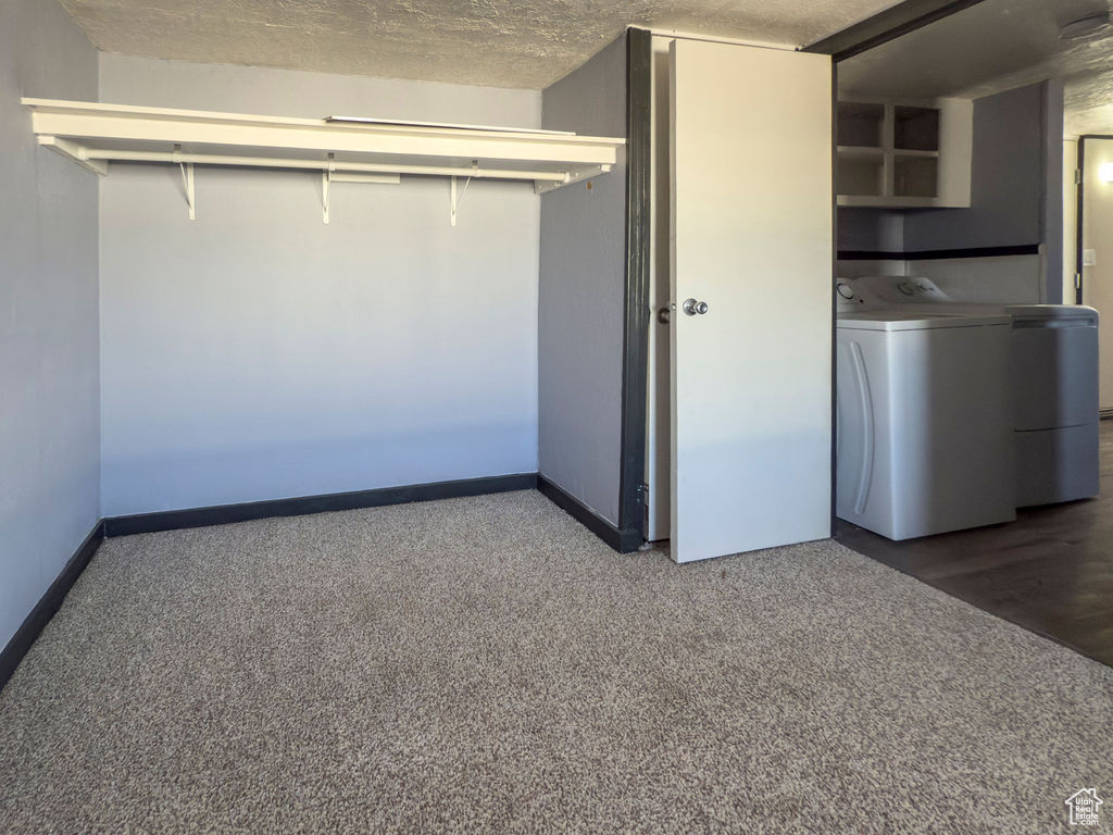Interior space featuring washer / dryer