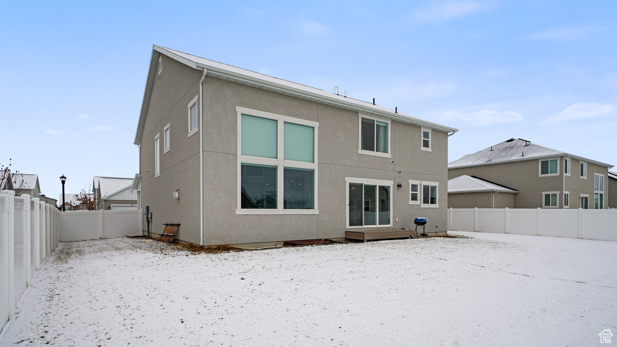 View of snow covered house