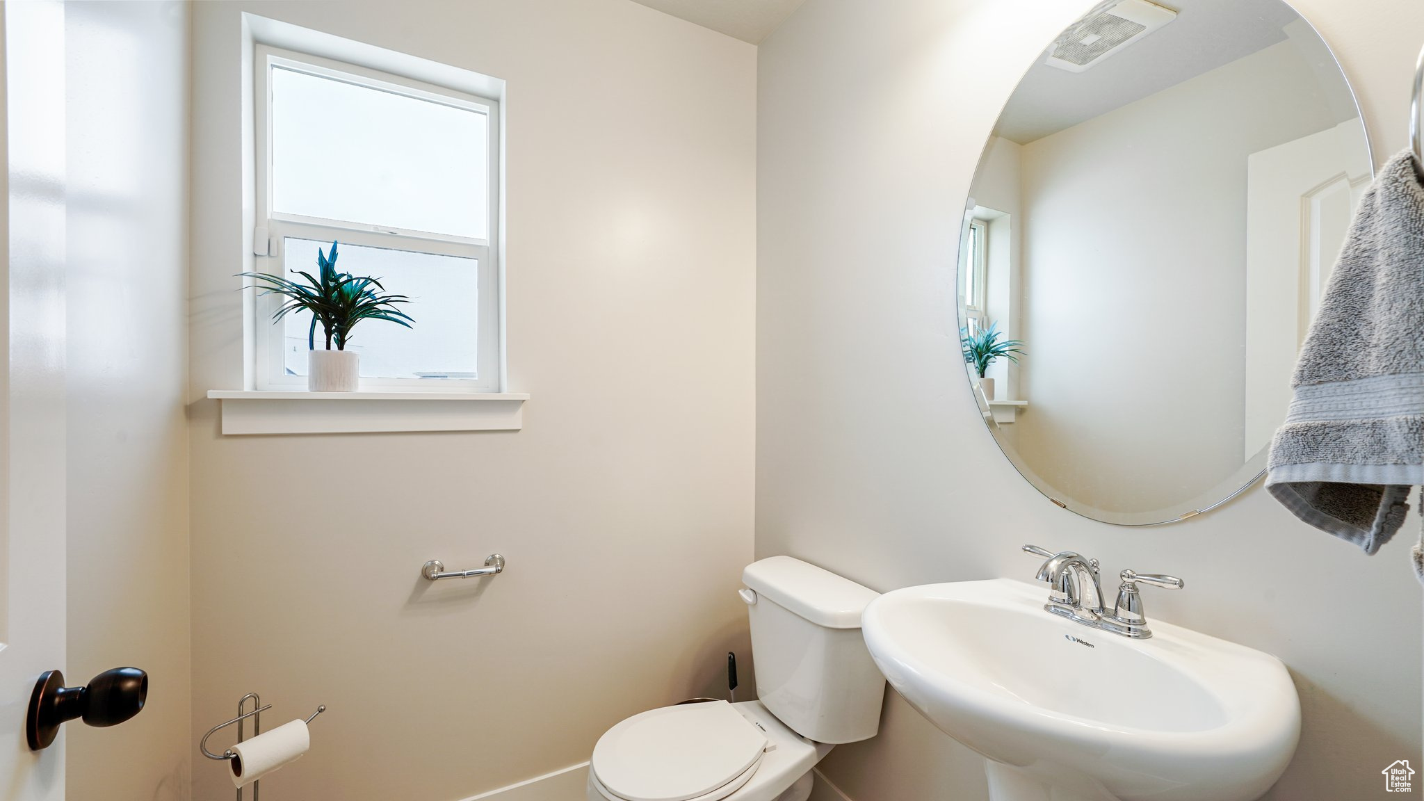 Bathroom with toilet and sink