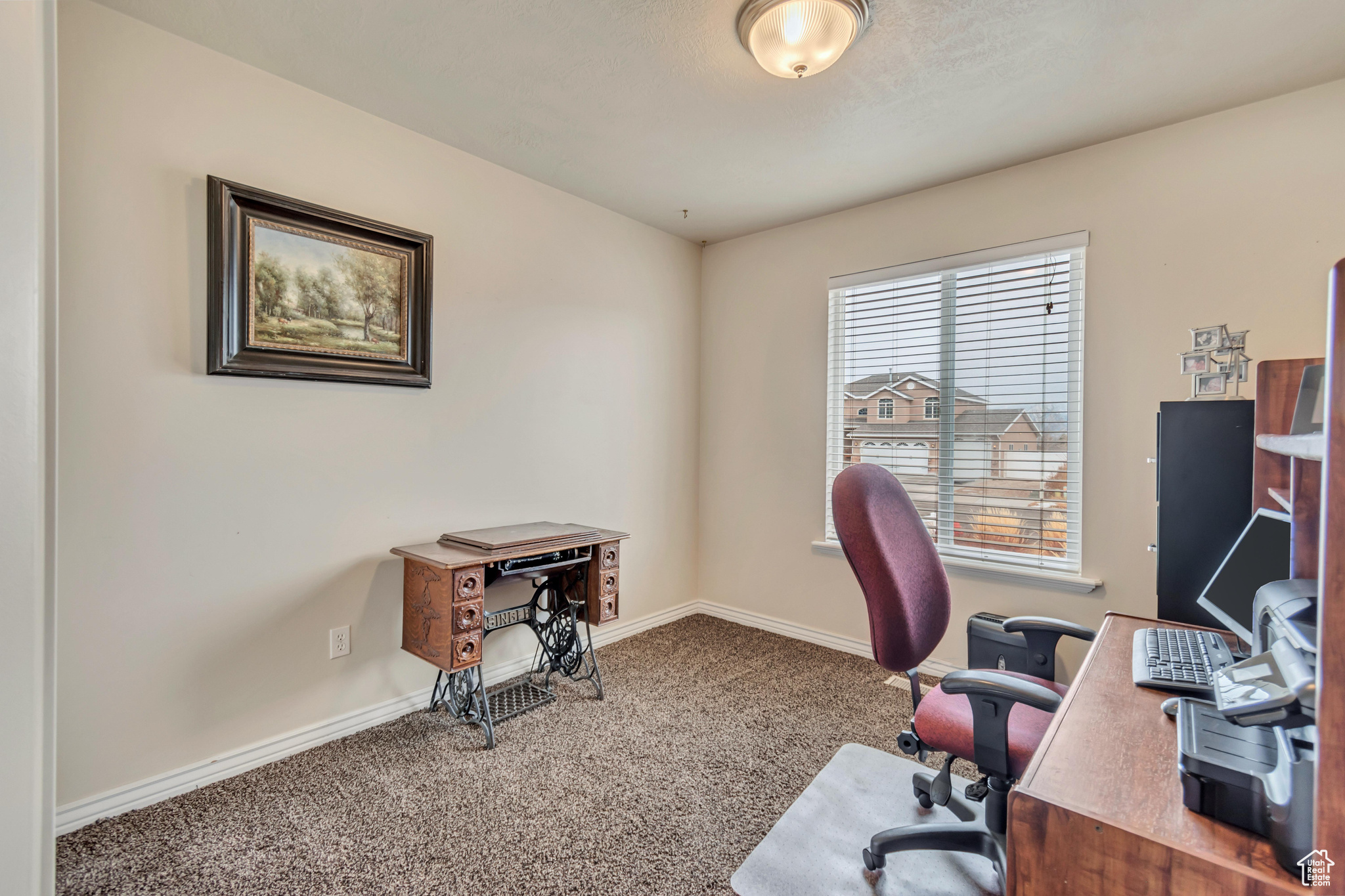 View of carpeted office