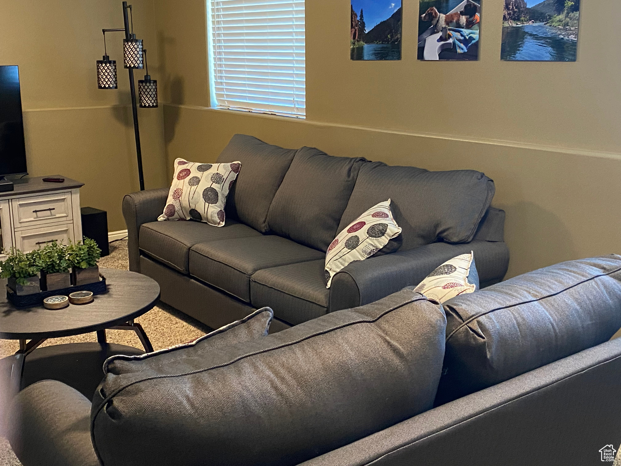 View of carpeted living room