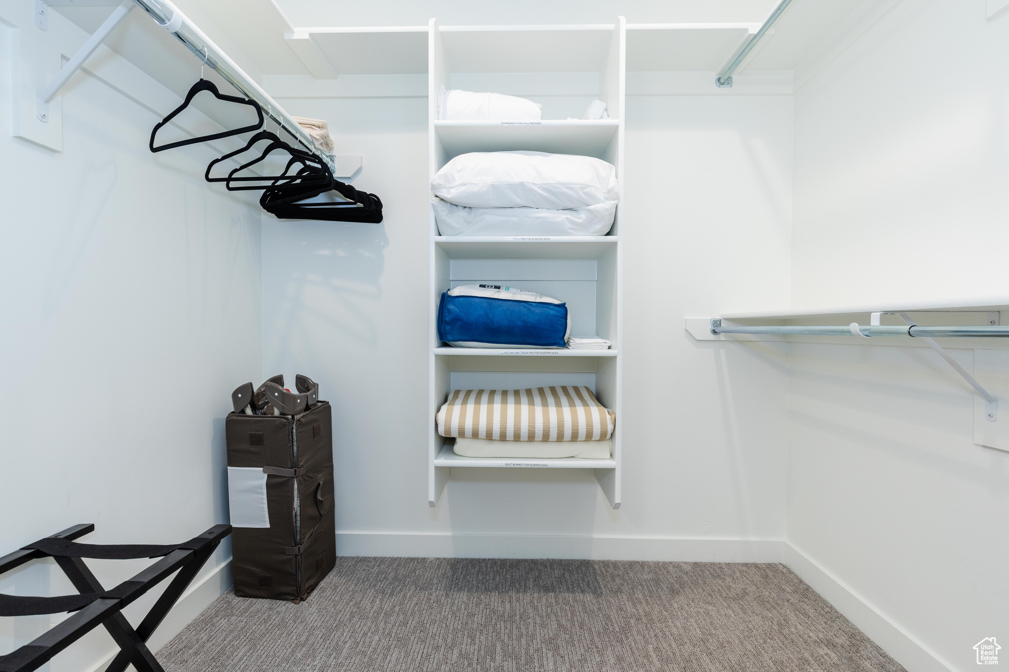 Walk in closet featuring carpet floors