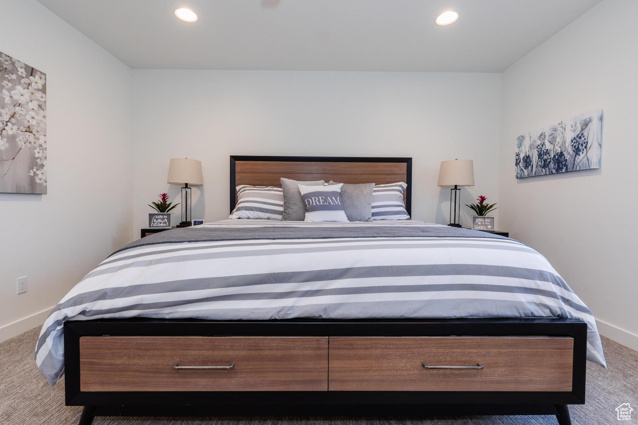 View of carpeted bedroom