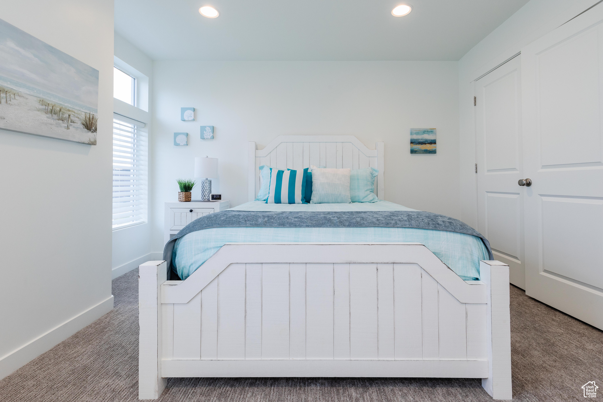 Bedroom featuring carpet floors