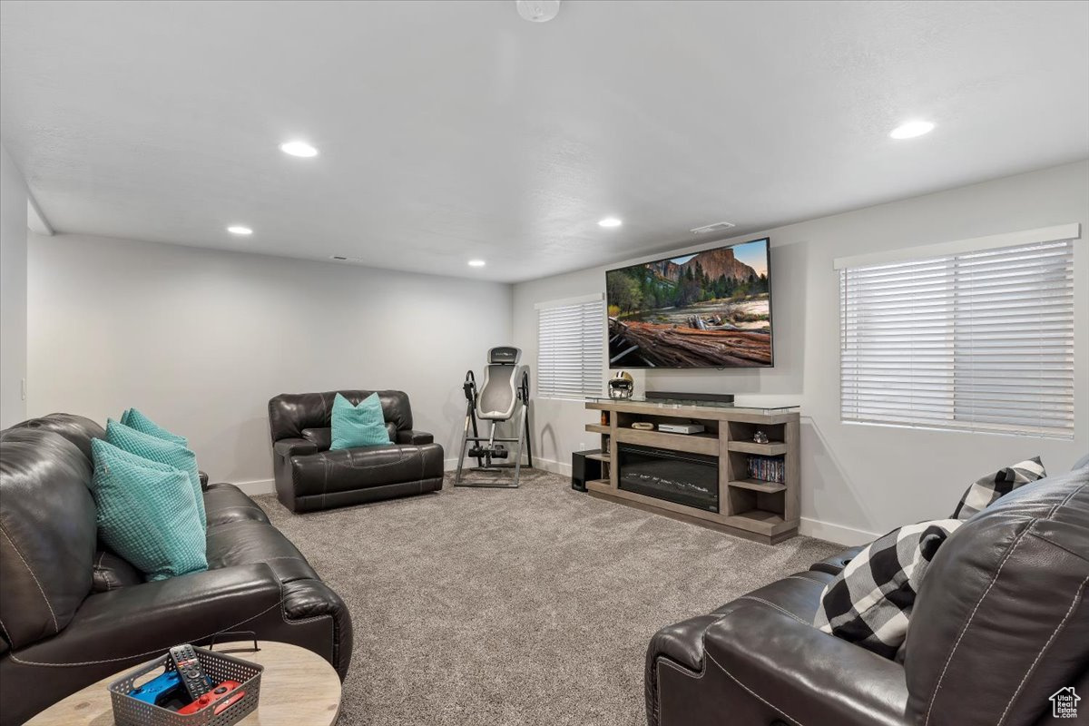 View of carpeted living room