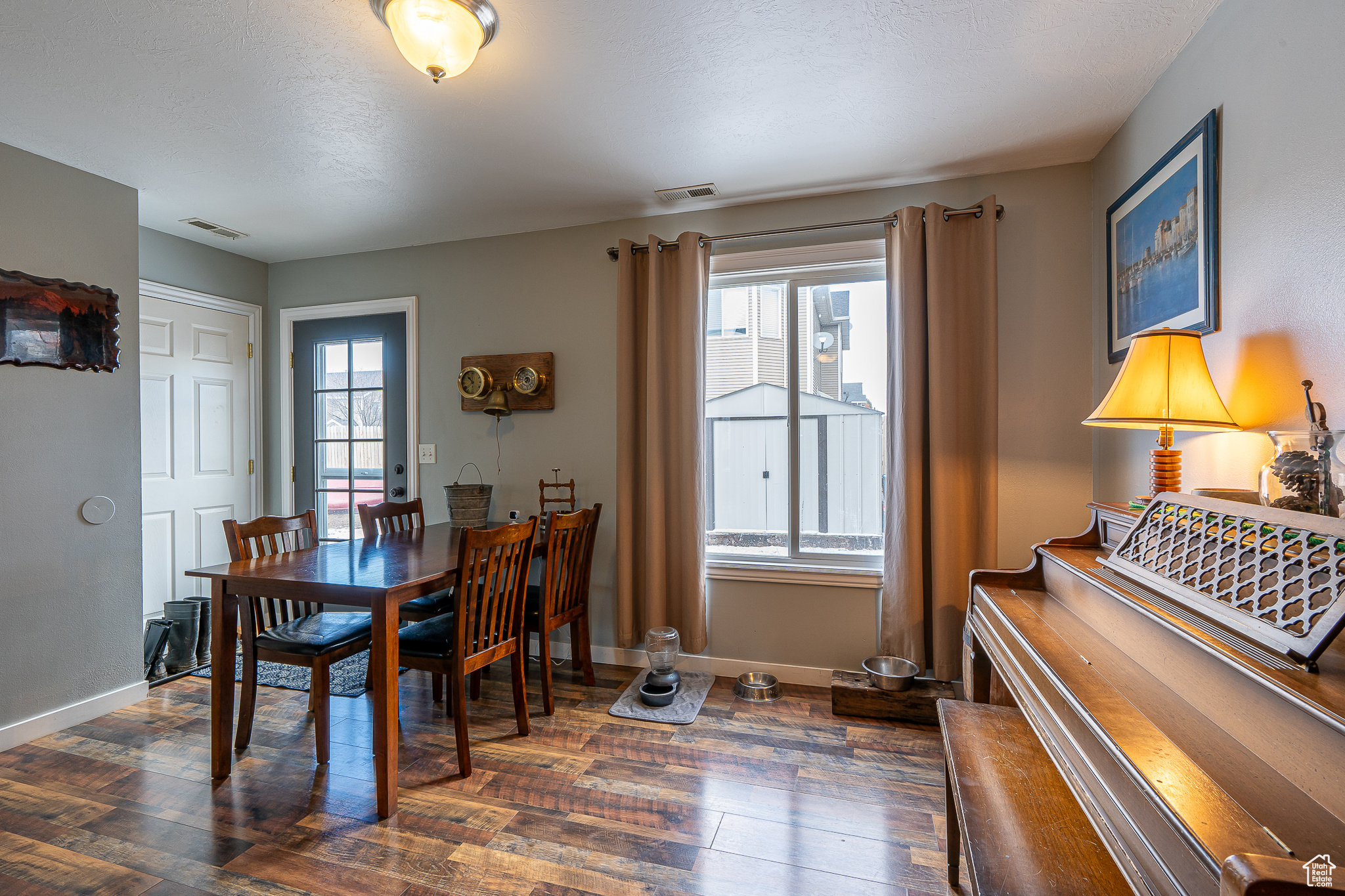 Dining Room with door to backyard