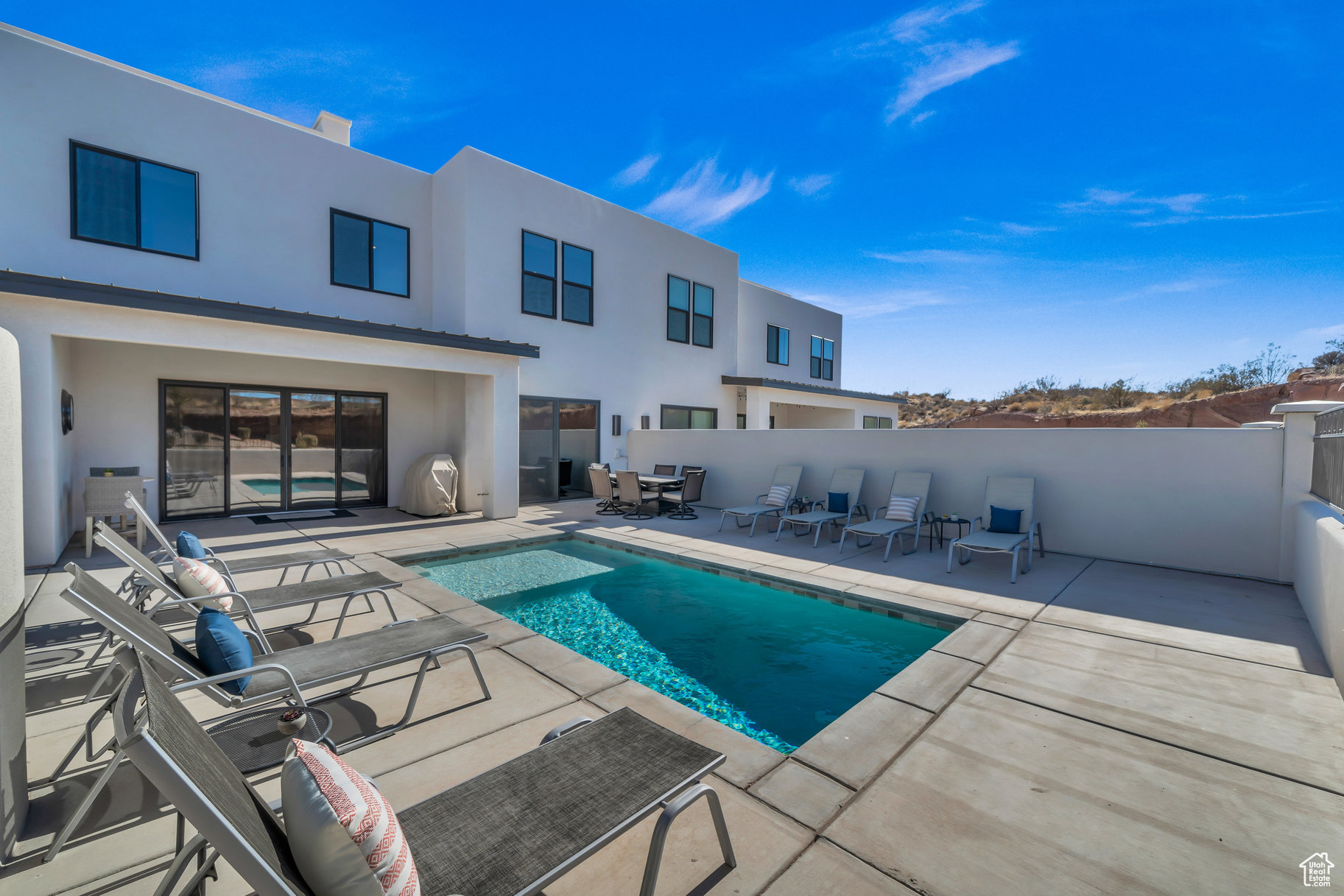 View of pool with a patio area