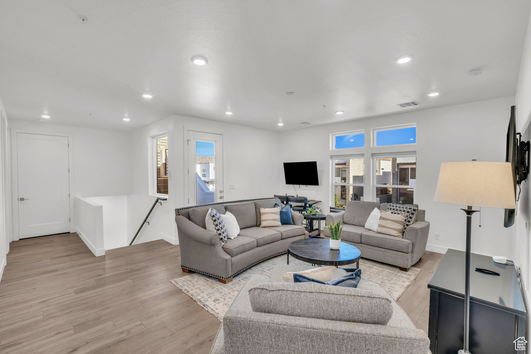 Living room featuring light hardwood / wood-style floors