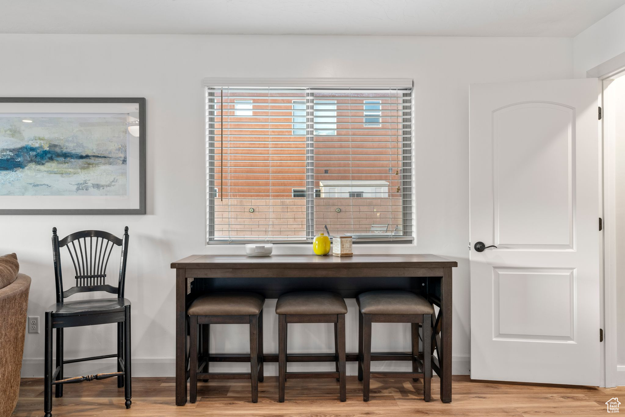 Dining area featuring hardwood / wood-style floors