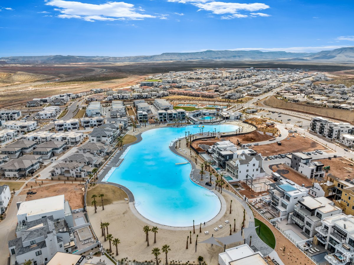 Bird's eye view featuring a mountain view