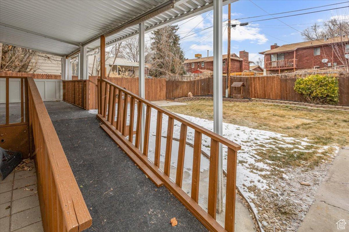 View of wooden deck