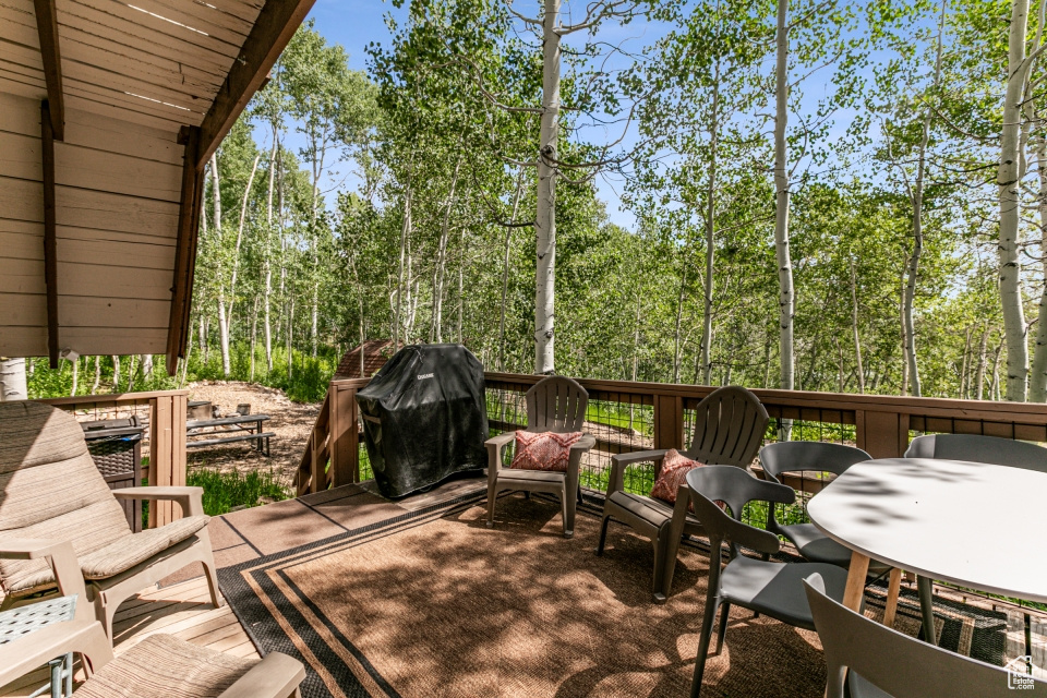 View of patio / terrace with a grill