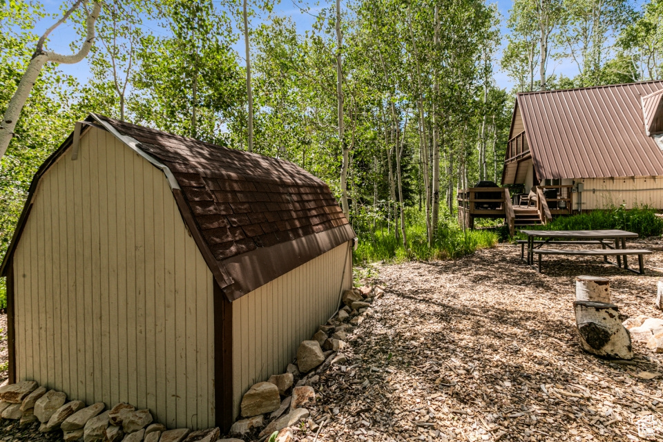 View of outdoor structure