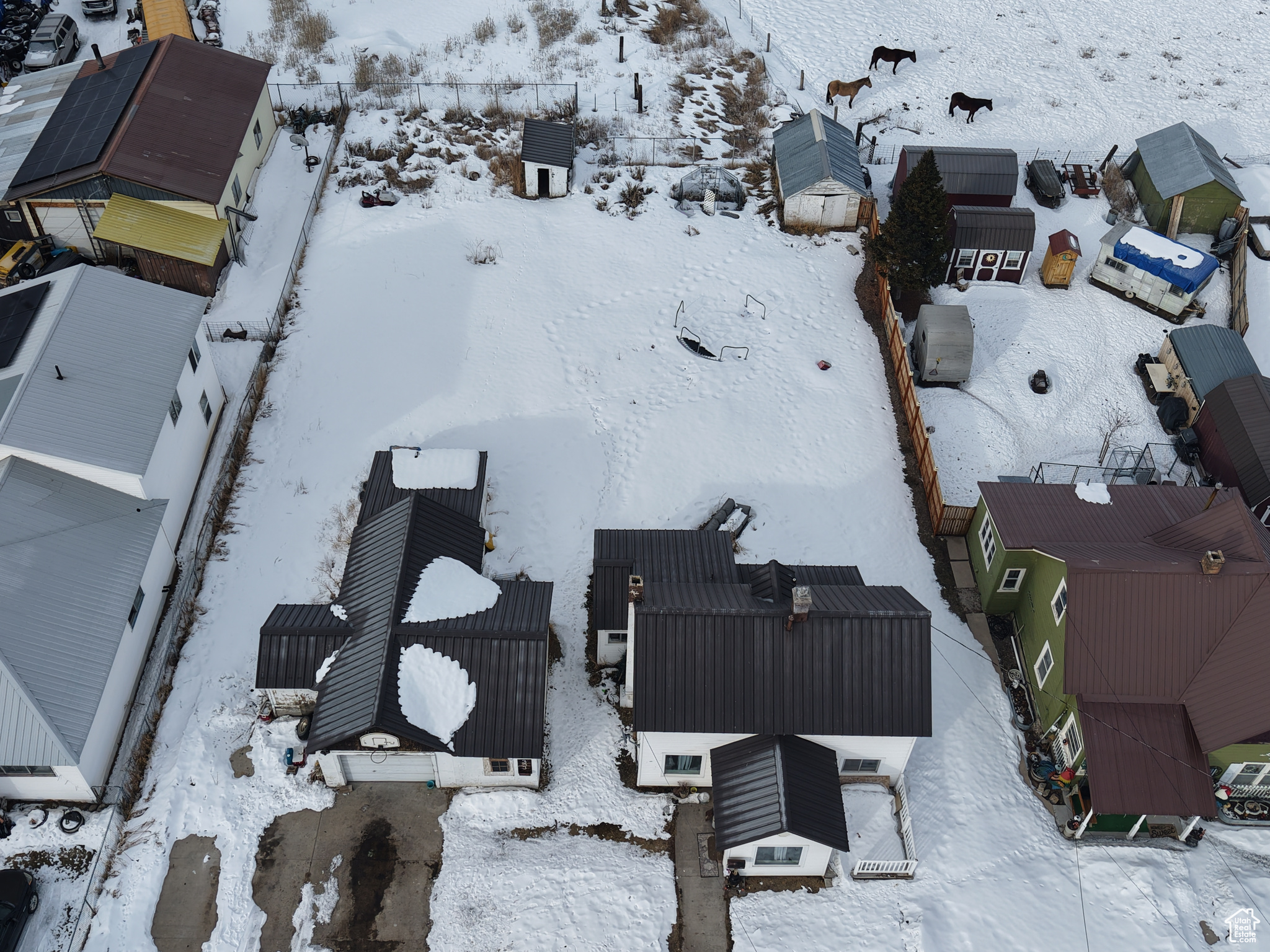 View of snowy aerial view