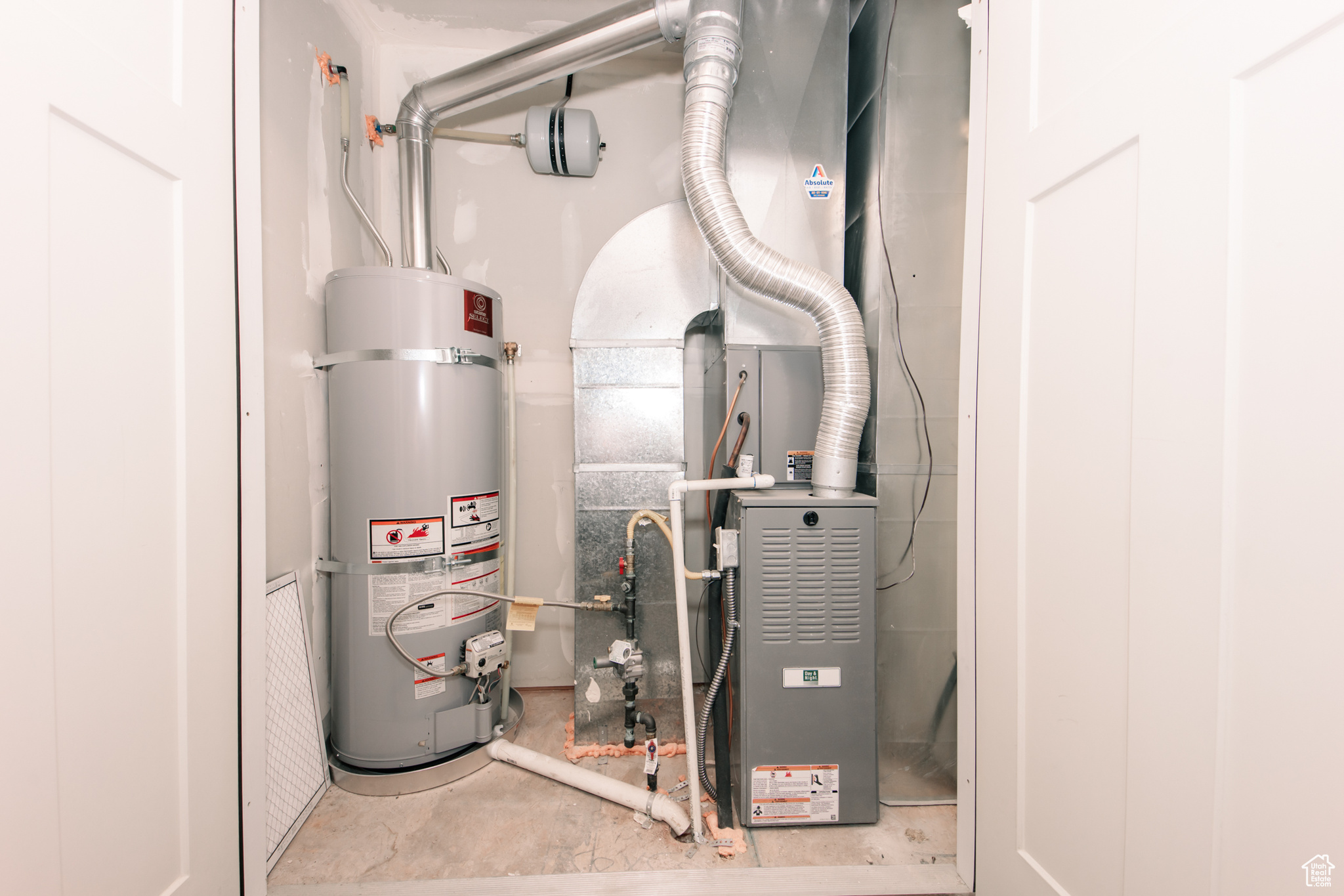 Utility room with water heater