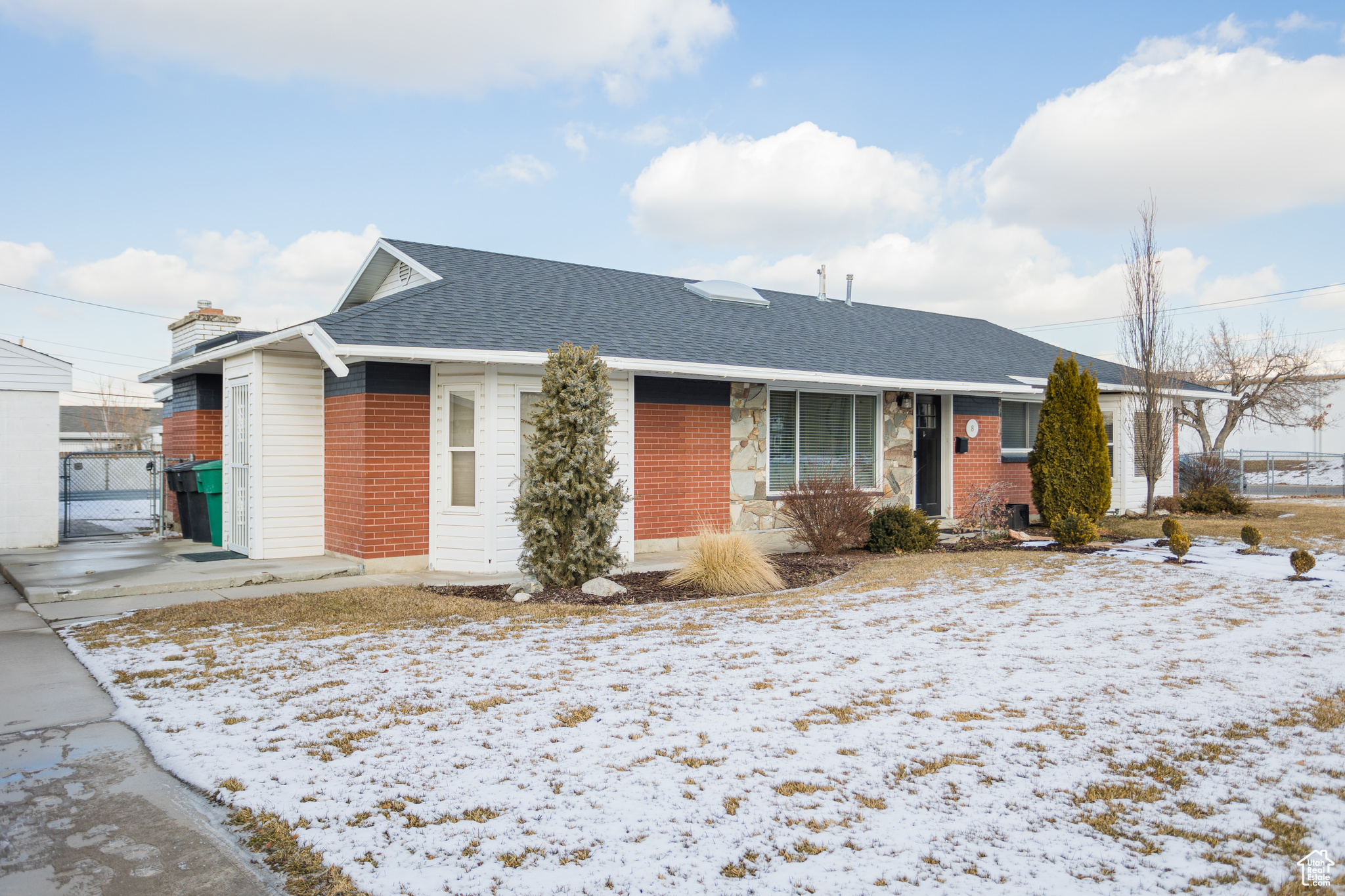 View of single story home