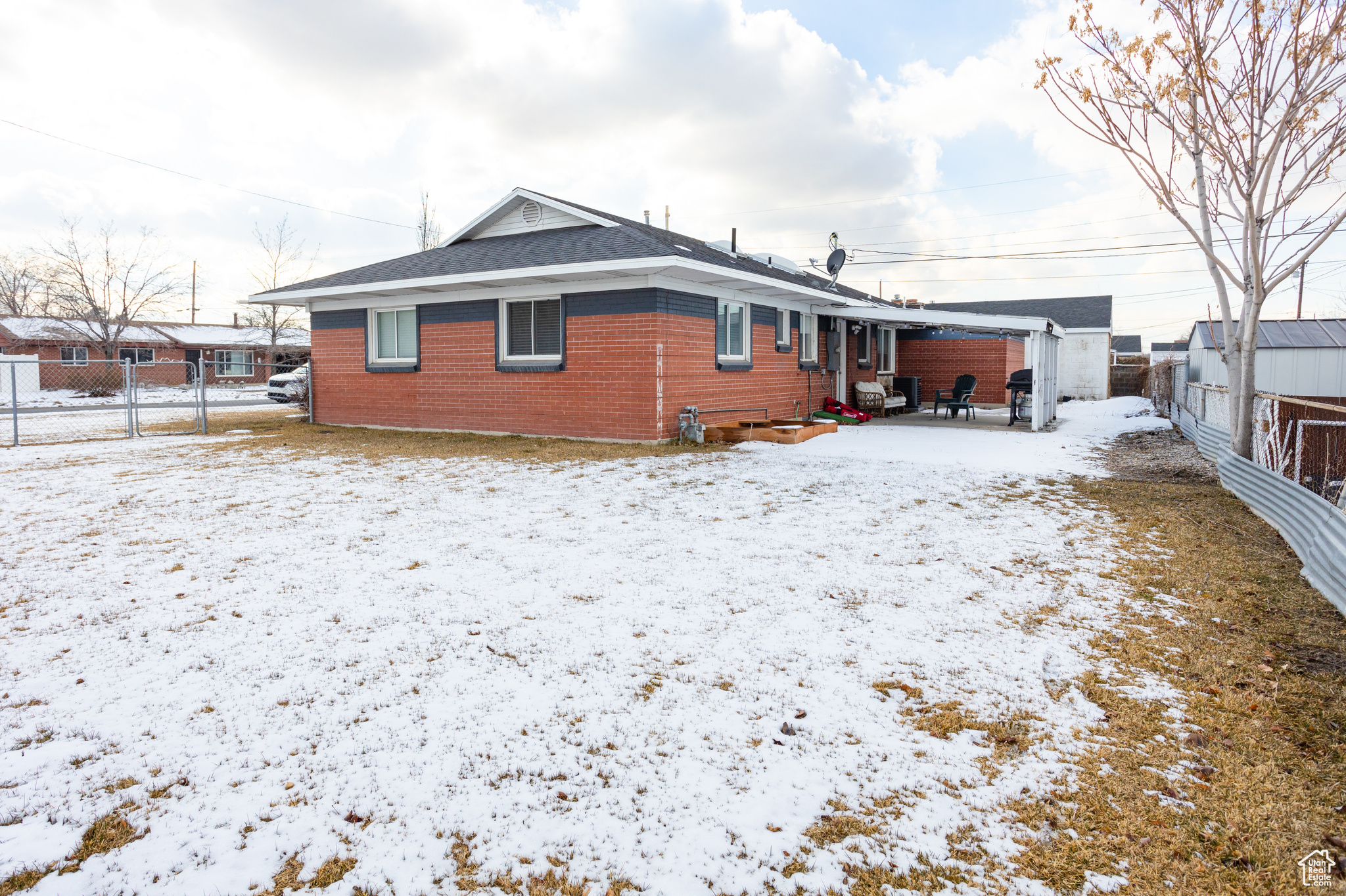 View of snow covered house