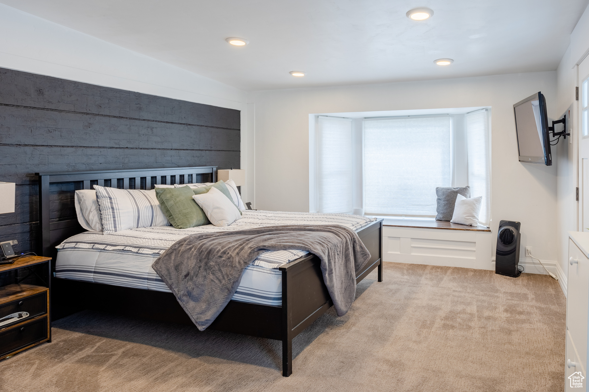 View of carpeted bedroom