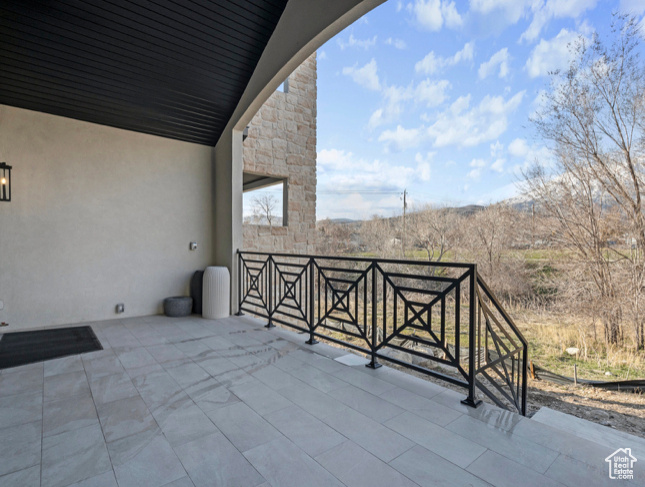 Perfect deck for enjoying morning breakfast with views of the Wasatch range
