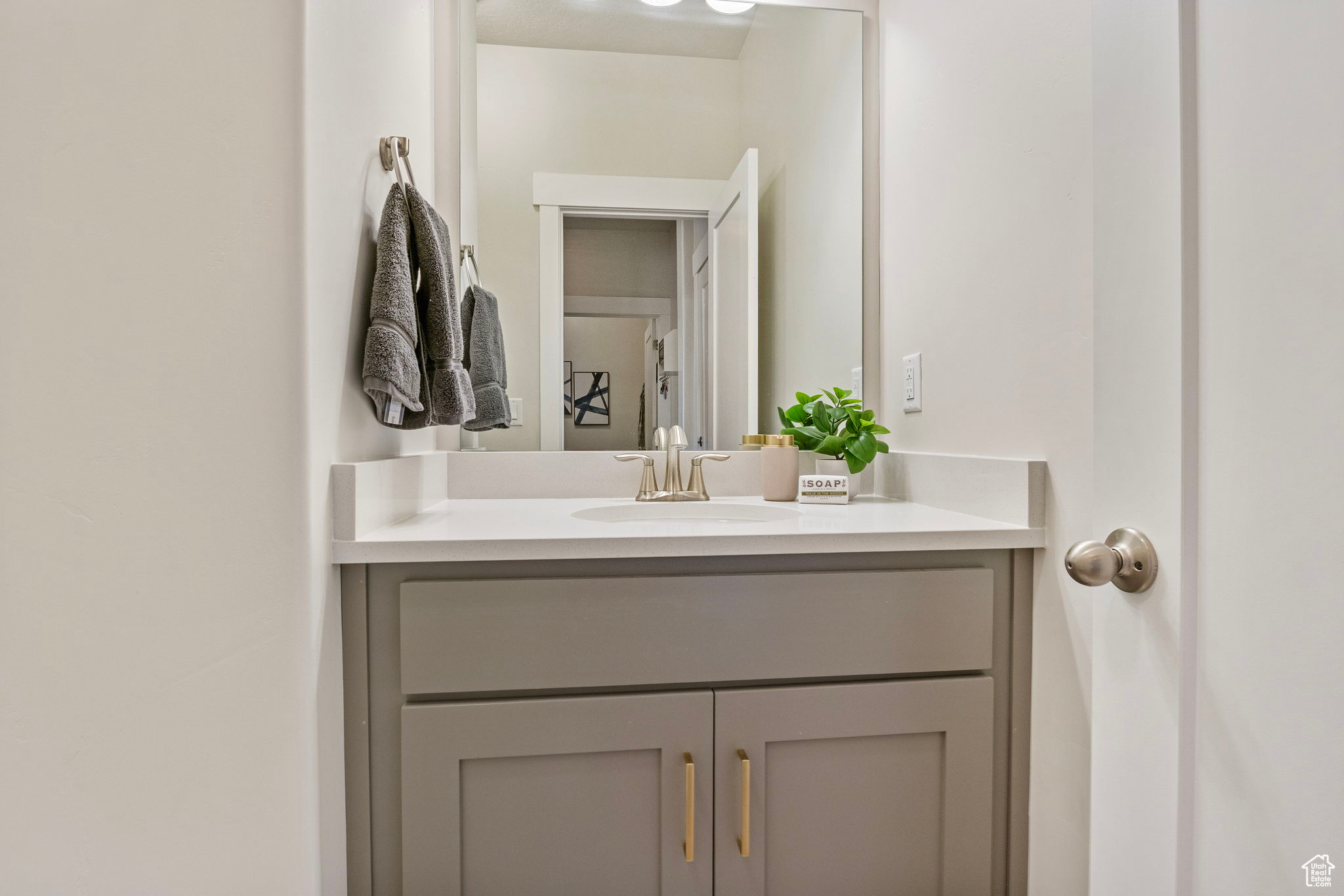 Bathroom featuring vanity