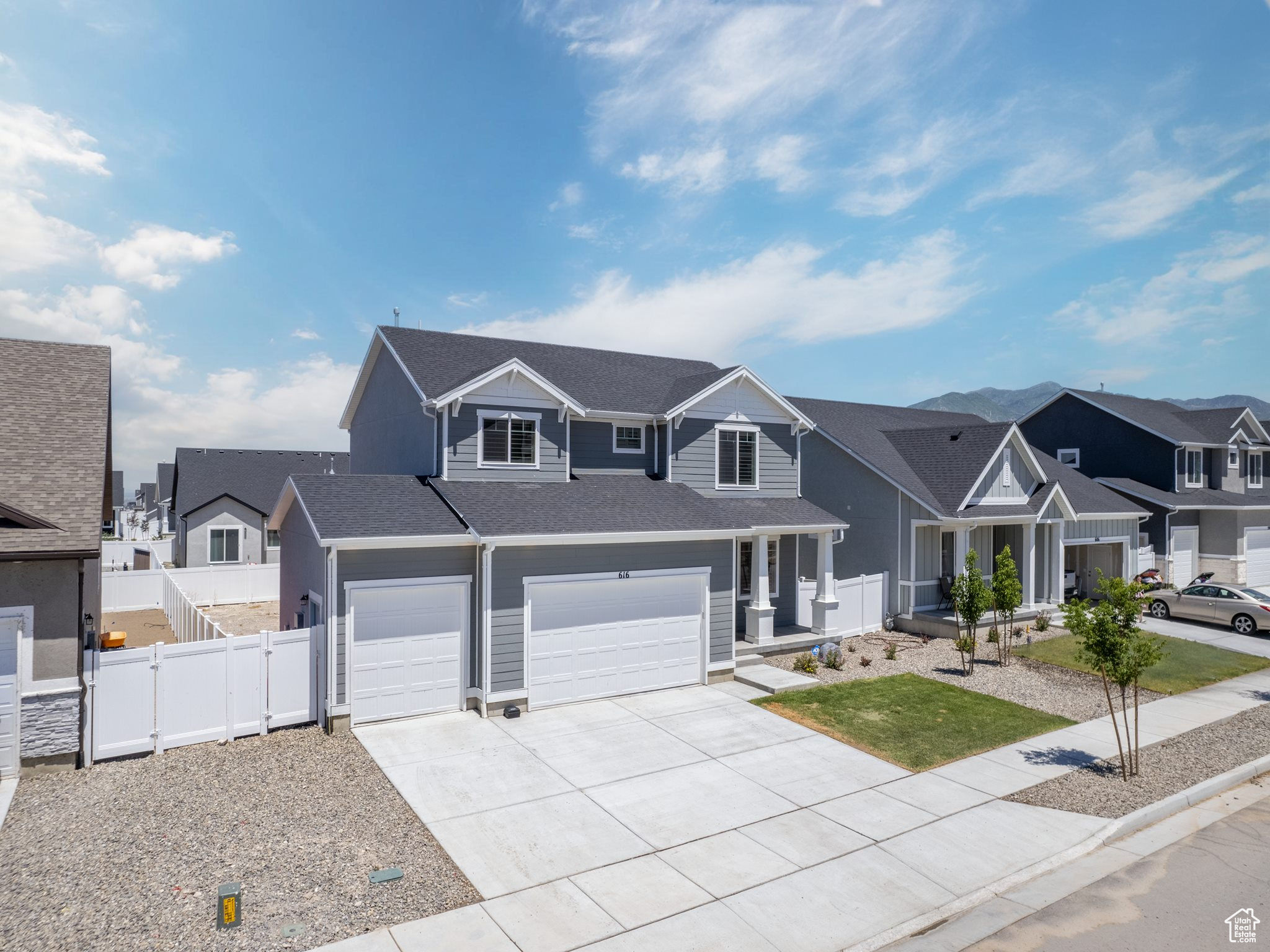 View of front facade with a garage