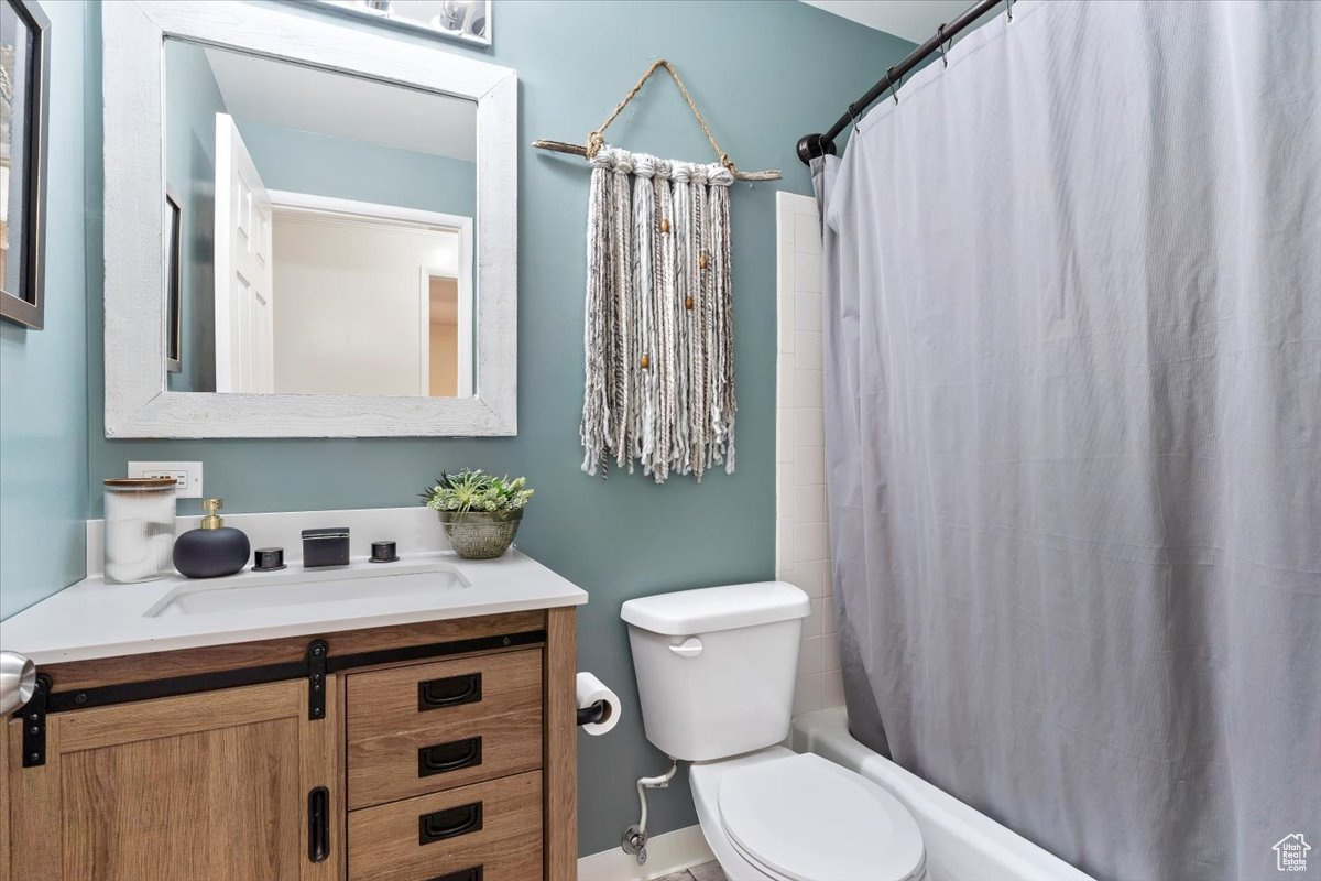 Full bathroom with shower / bath
