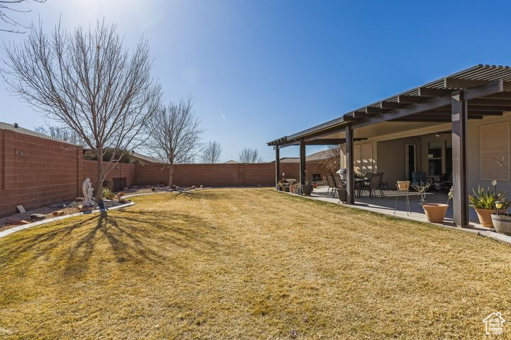 View of yard featuring a patio