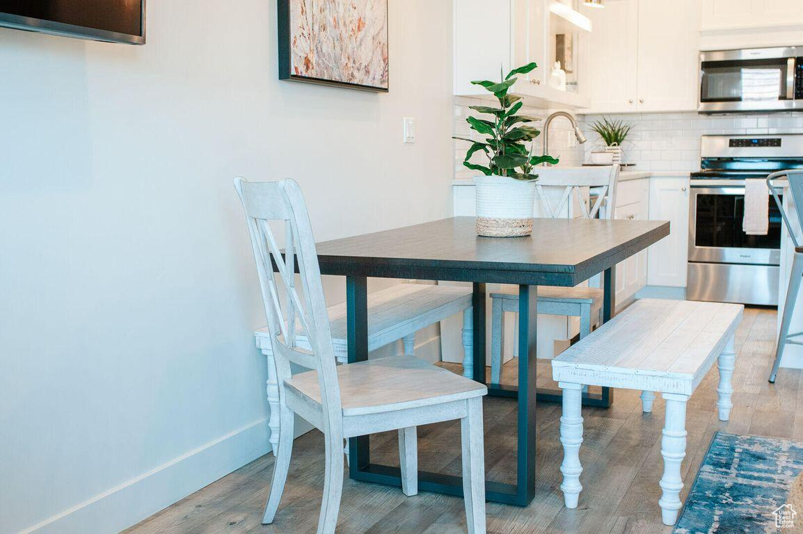 Dining room featuring light hardwood / wood-style floors
