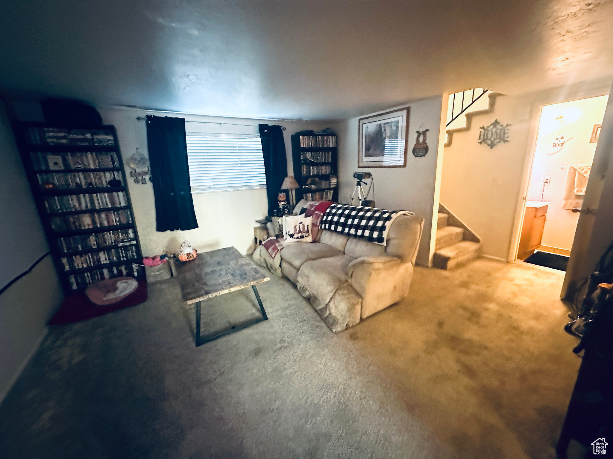 Living room with carpet