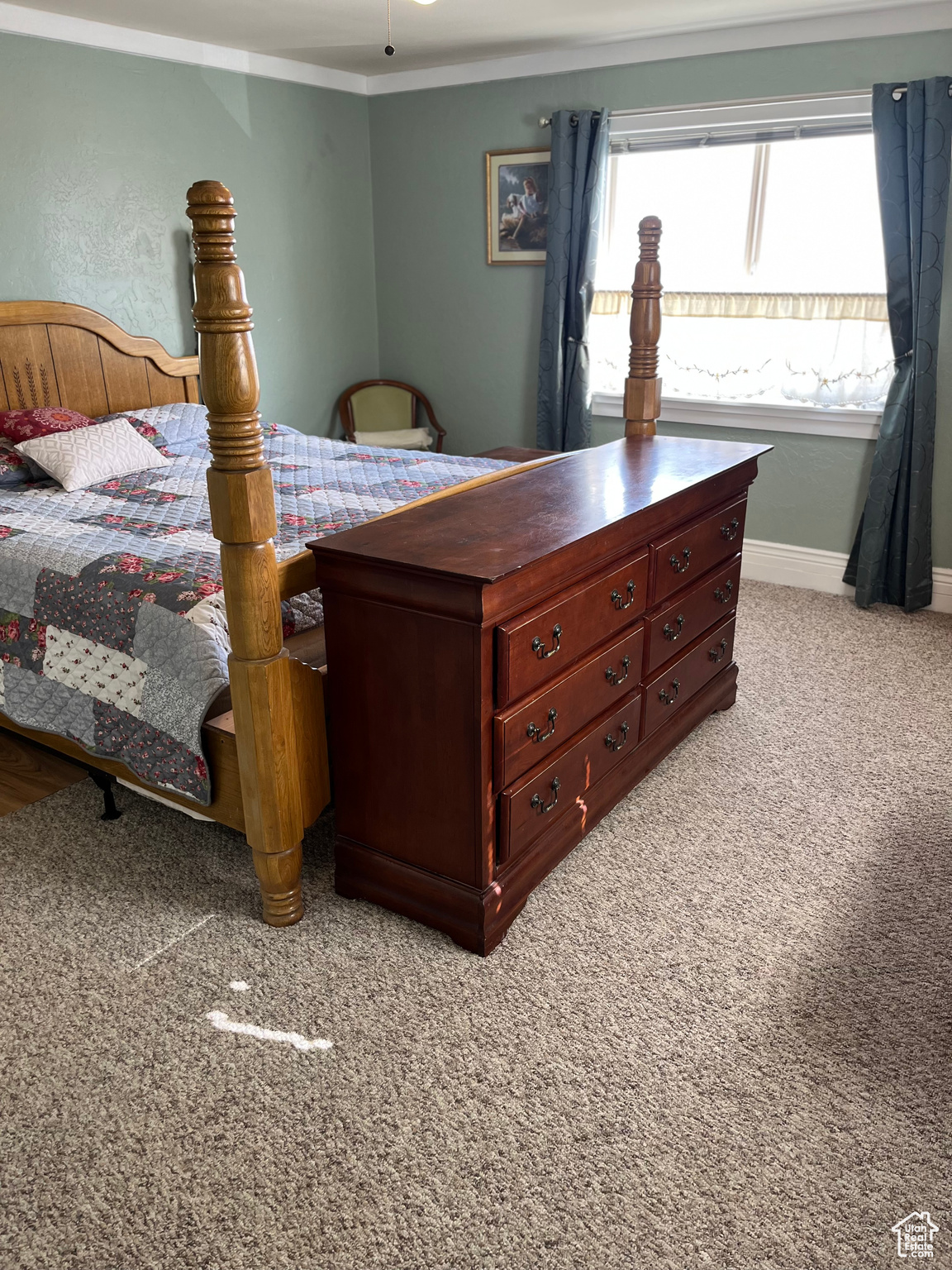 View of carpeted bedroom