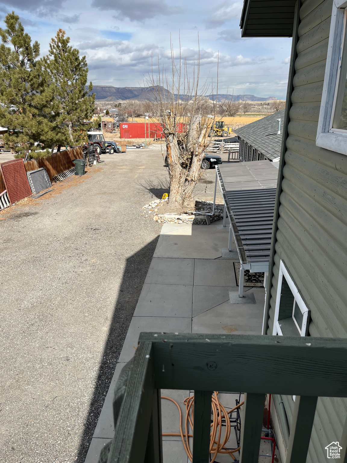 Exterior space with a mountain view