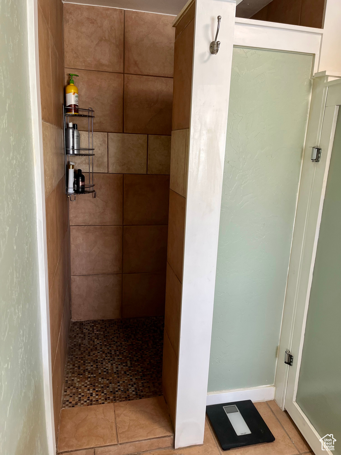 Bathroom with a tile shower