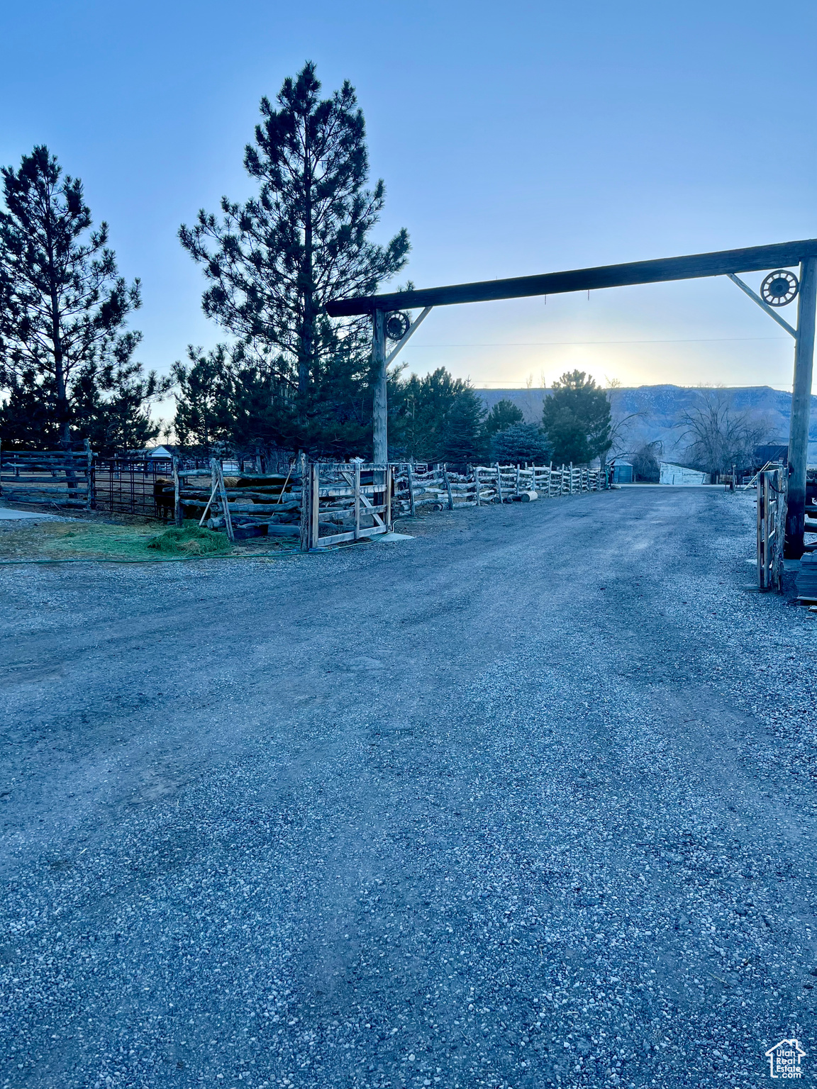 View of yard with a mountain view and a rural view