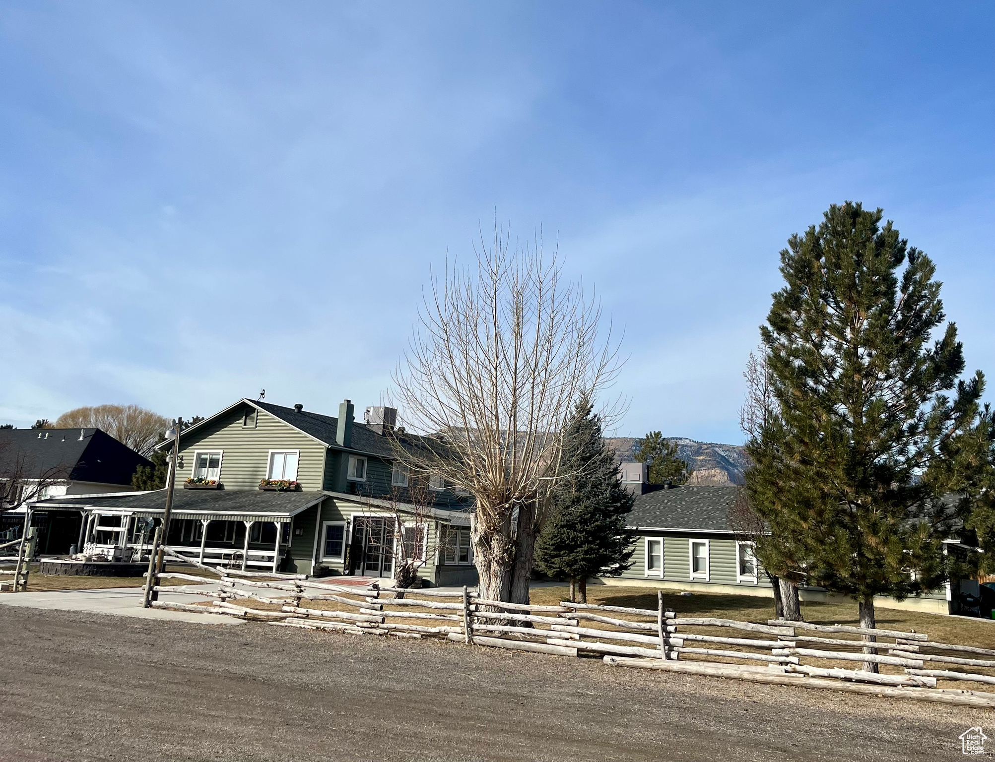 View of Ranch house inspired home