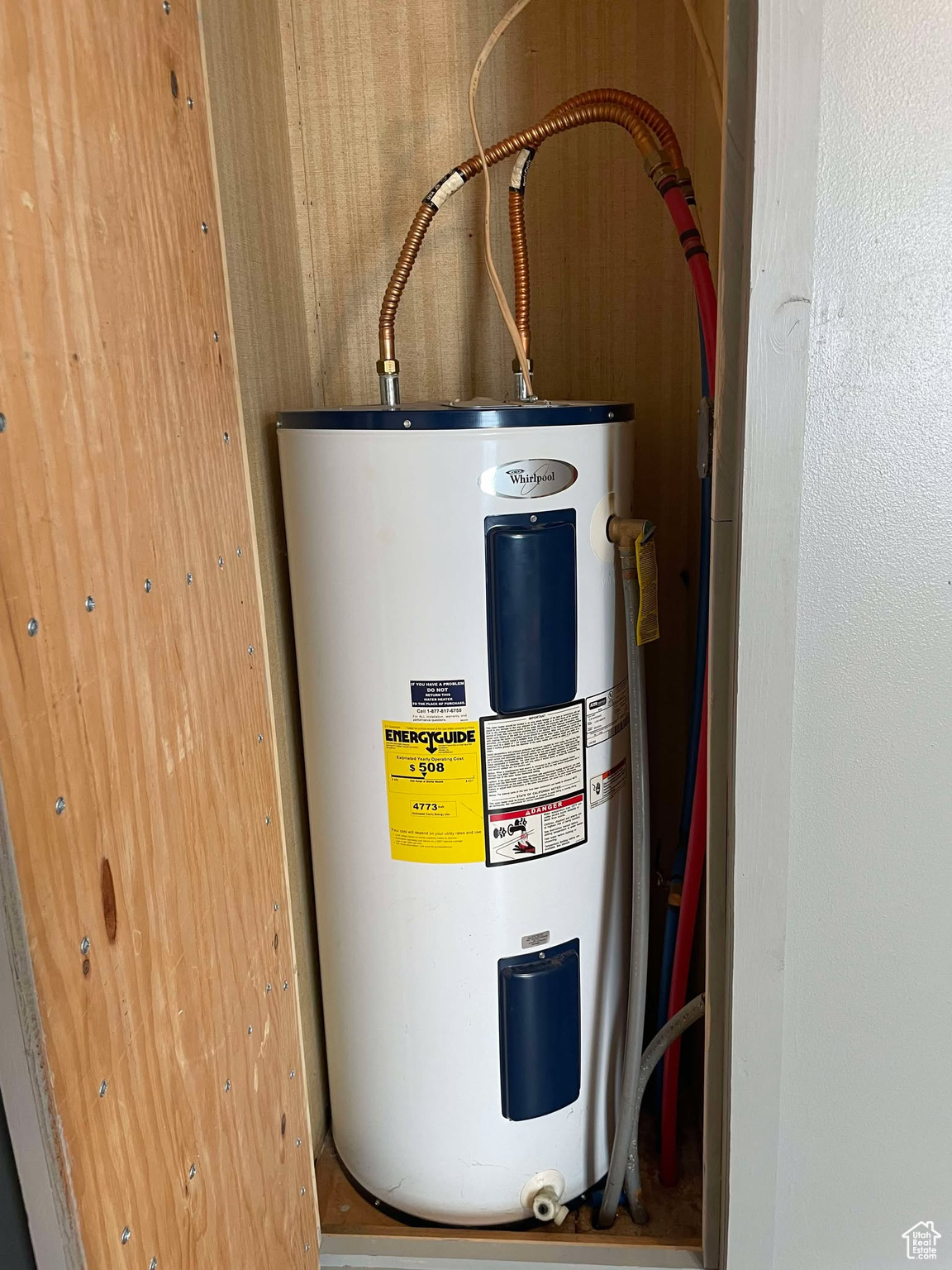 Utilities featuring electric water heater