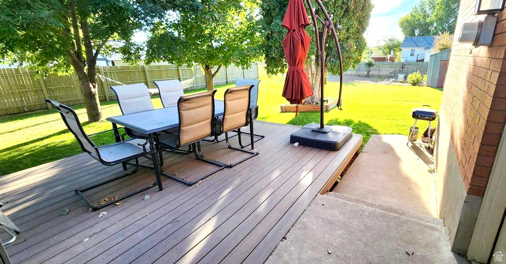 Deck with a lawn