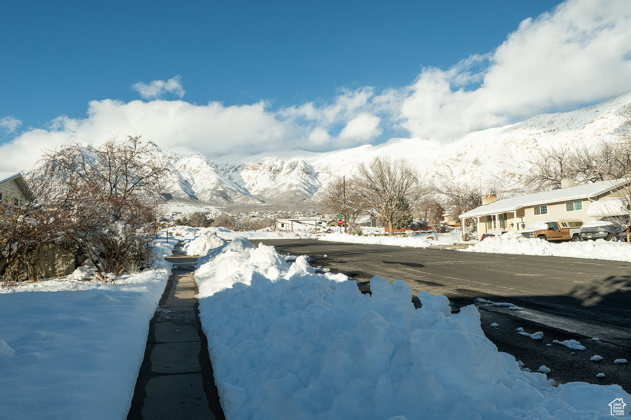 View of street featuring a mountain view