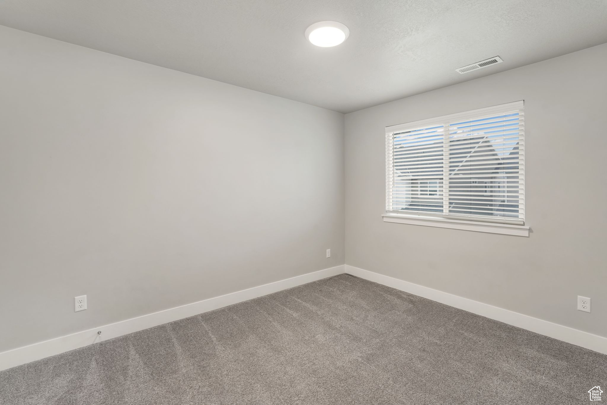 Unfurnished room with carpet