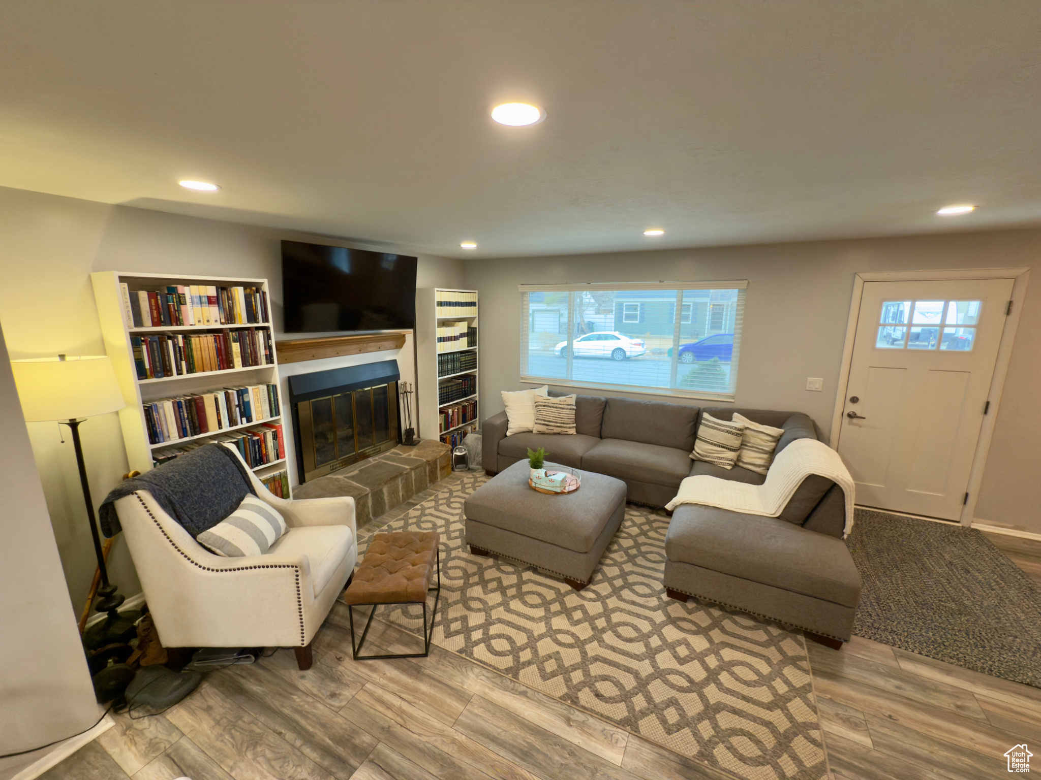 Living room and front door