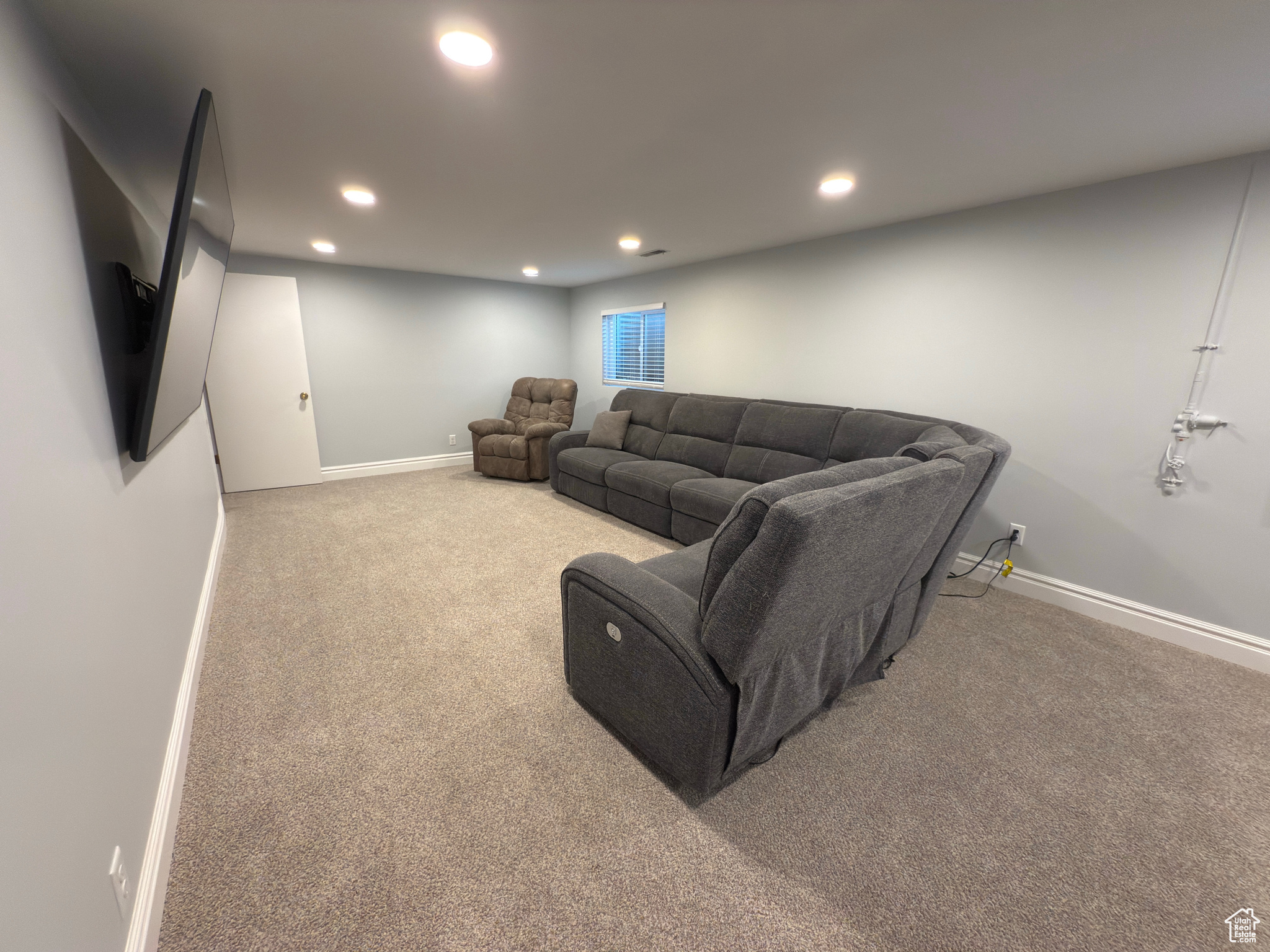 Large & open family room in the basement