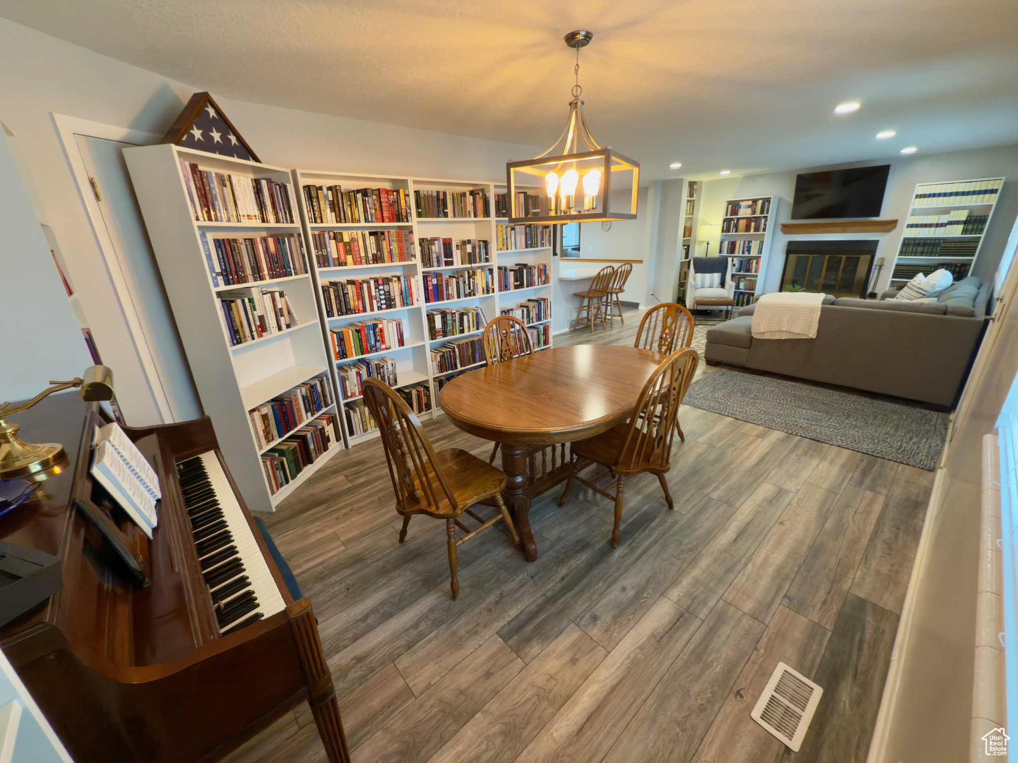 Dining and family room areas