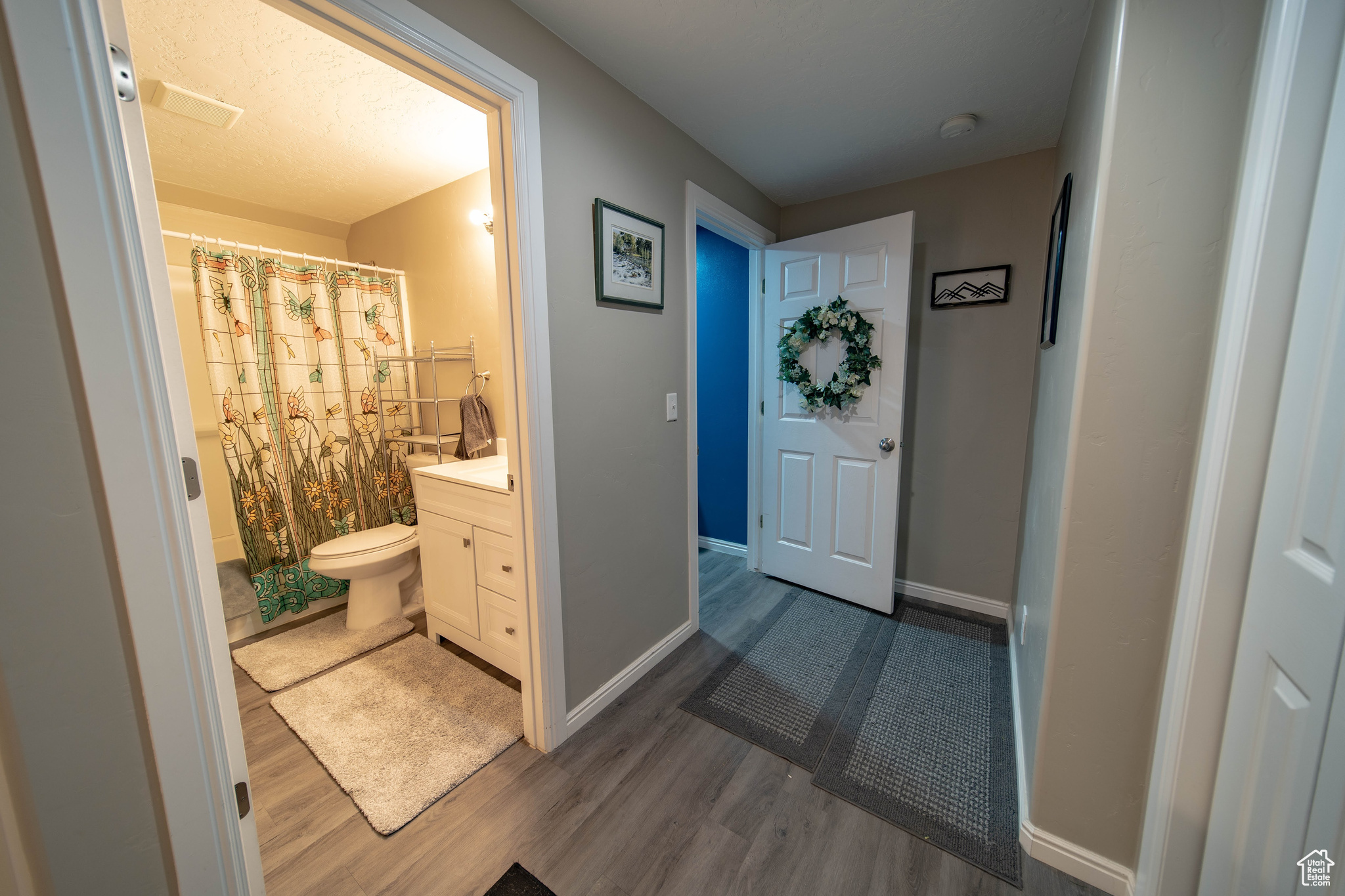 Interior space featuring hardwood / wood-style flooring
