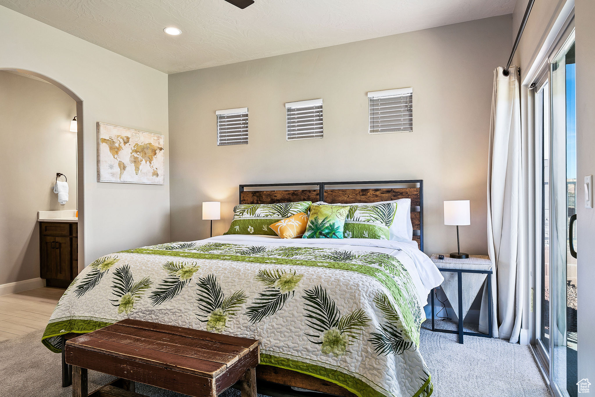 Bedroom featuring connected bathroom