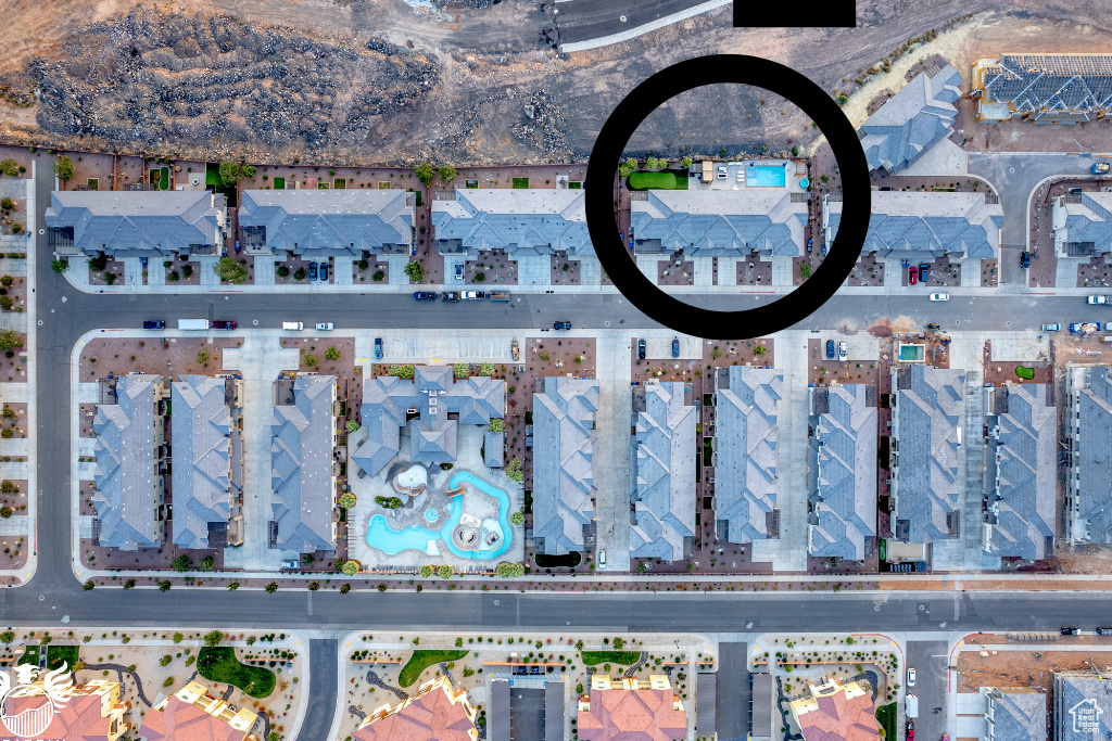 Birds eye view of property
