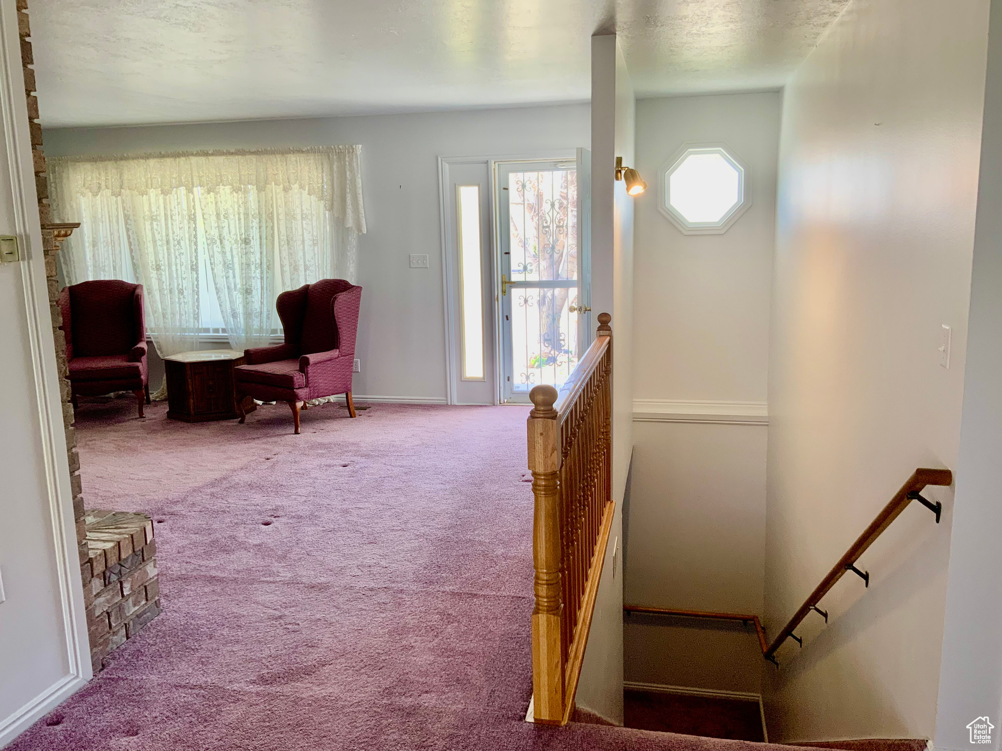 Interior space with carpet flooring